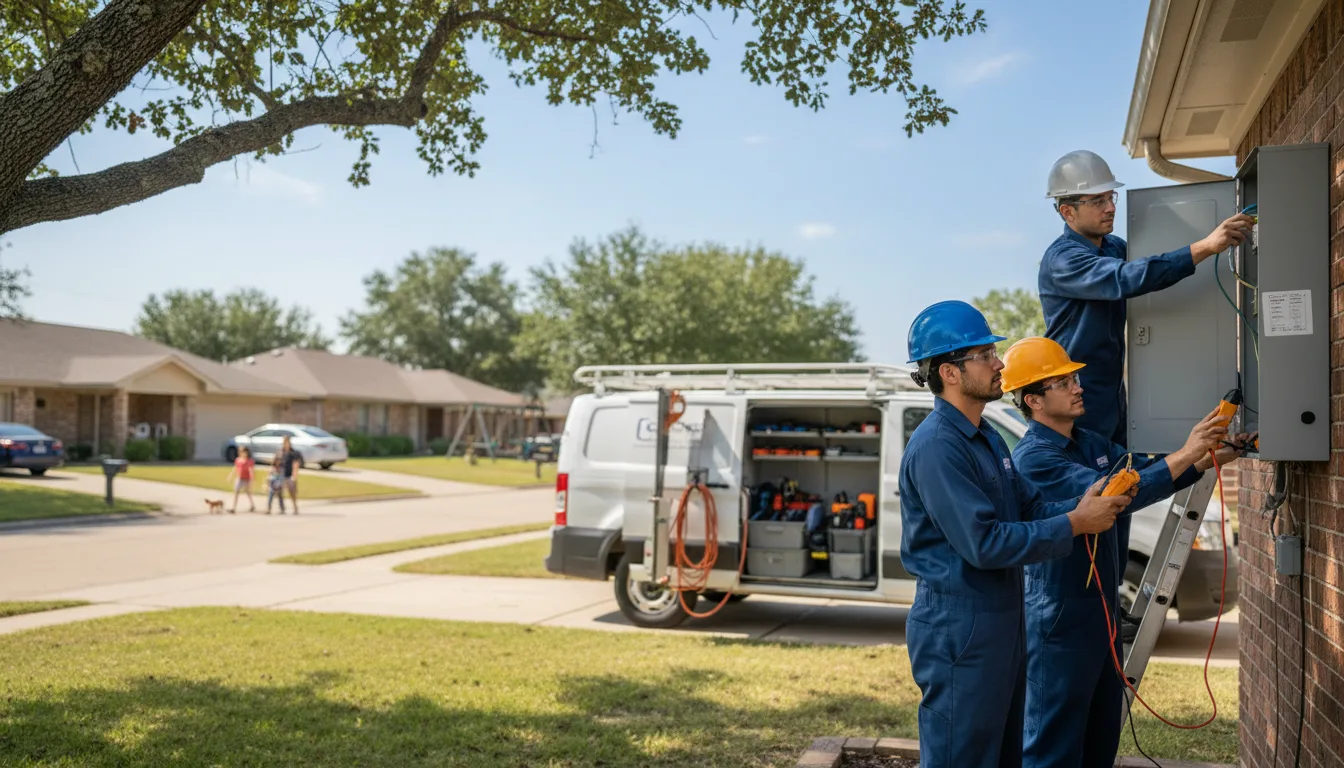 Certified electrician providing emergency electrical services in Whitesboro, OK